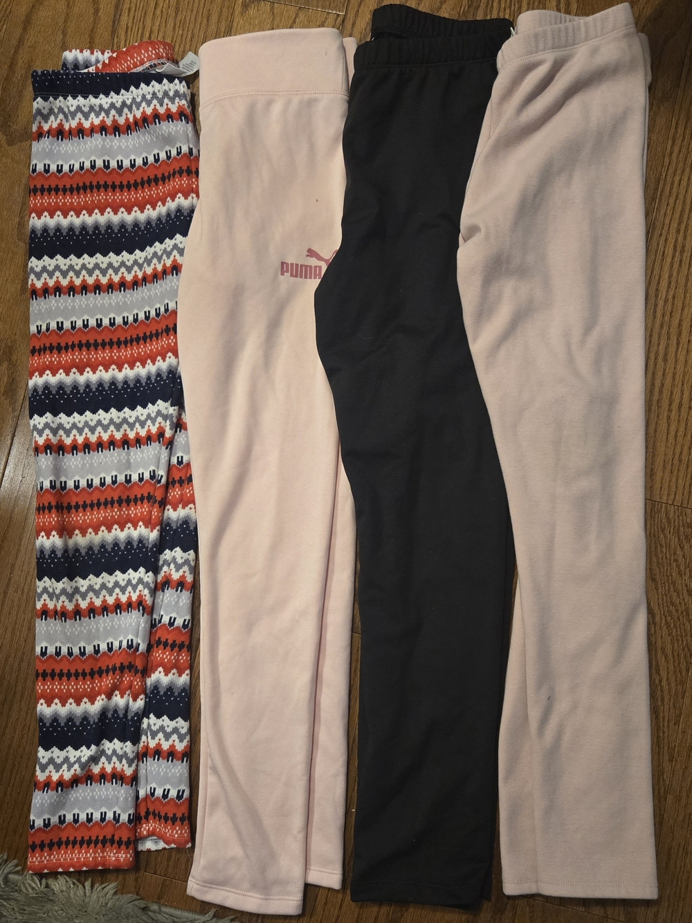 Fleece Lined Leggings Pink, Black and Multi-Patterned Leggings Set 14/16